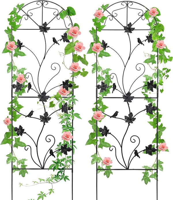 MIXXIDEA  Metal Garden Trellis - 2 Packs 64"x17"