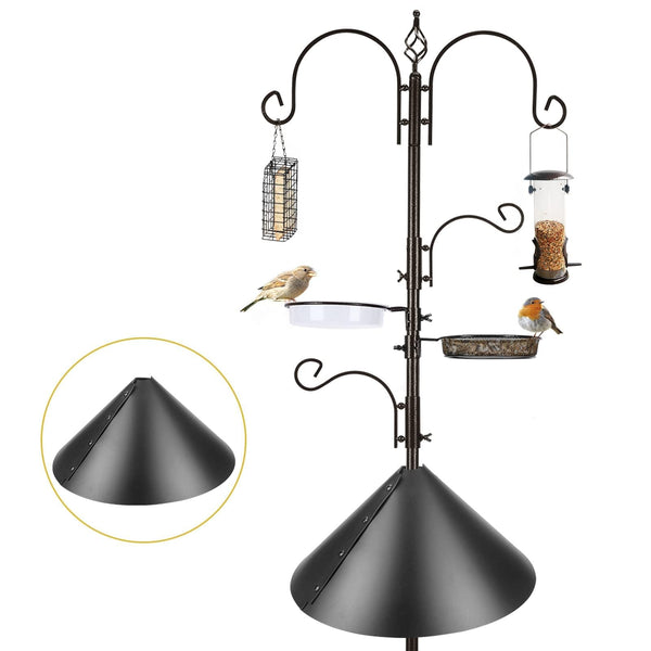 ERYTLLY Deck Hook Bird Feeder Pole Bird Feeder Porch Multi Hook Bird Feeding Station Kit Multi Feeder Hanging Kit Premium Bird Bath for Attracting Wild Birds Bird Feeder Planter Hanger