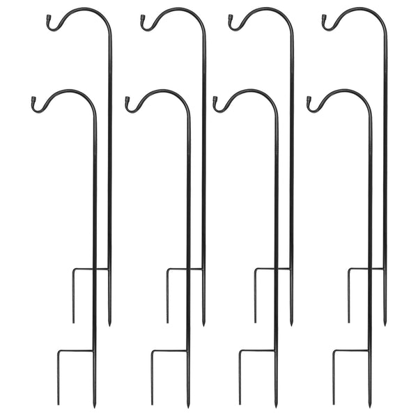 Urban Deco 4PK Heavy Duty Shepherds Hook, 37' Inch Tall Adjustable Height Shepards Hooks for Outdoor, Plant Hangers Garden Stakes, Plant Hooks Pole for Wedding, Garden, Outdoor