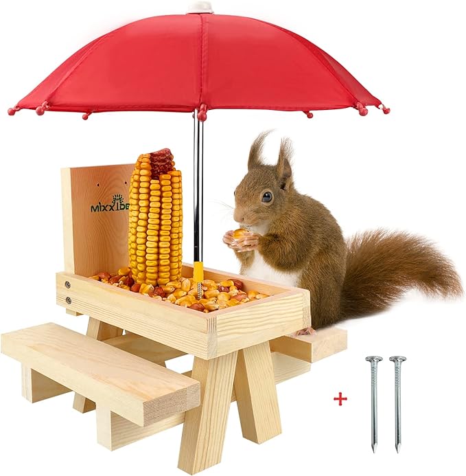 Squirrel Picnic Table Feeder