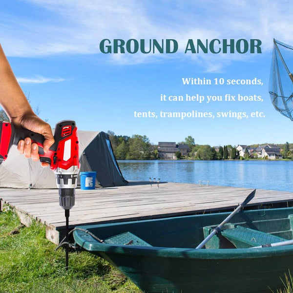 MIXXIDEA 15 Inch Ground Anchor - 8 Packs